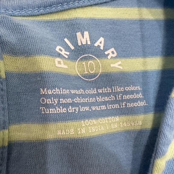 Primary Blue and Butter Yellow Peplum Sundress size 10 - Picture 3 of 4